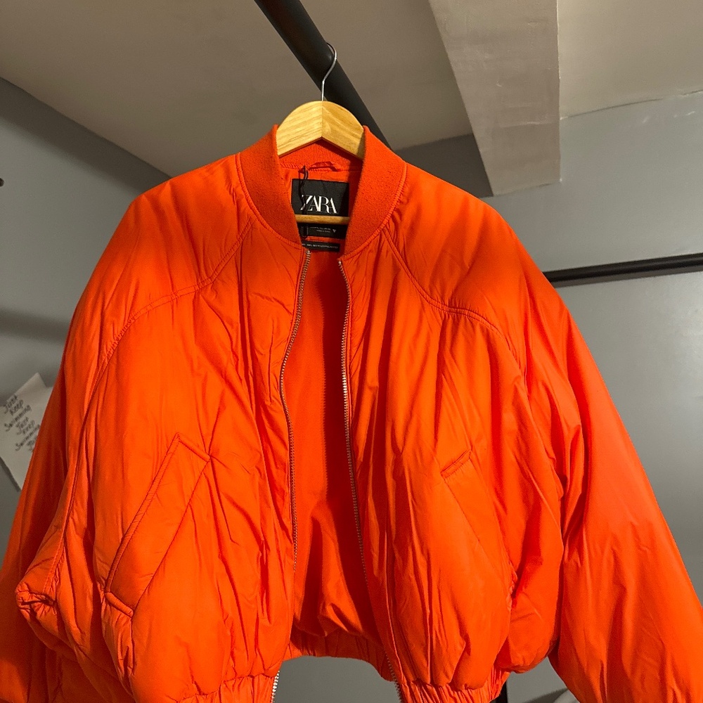 Zara puffer flight jacket